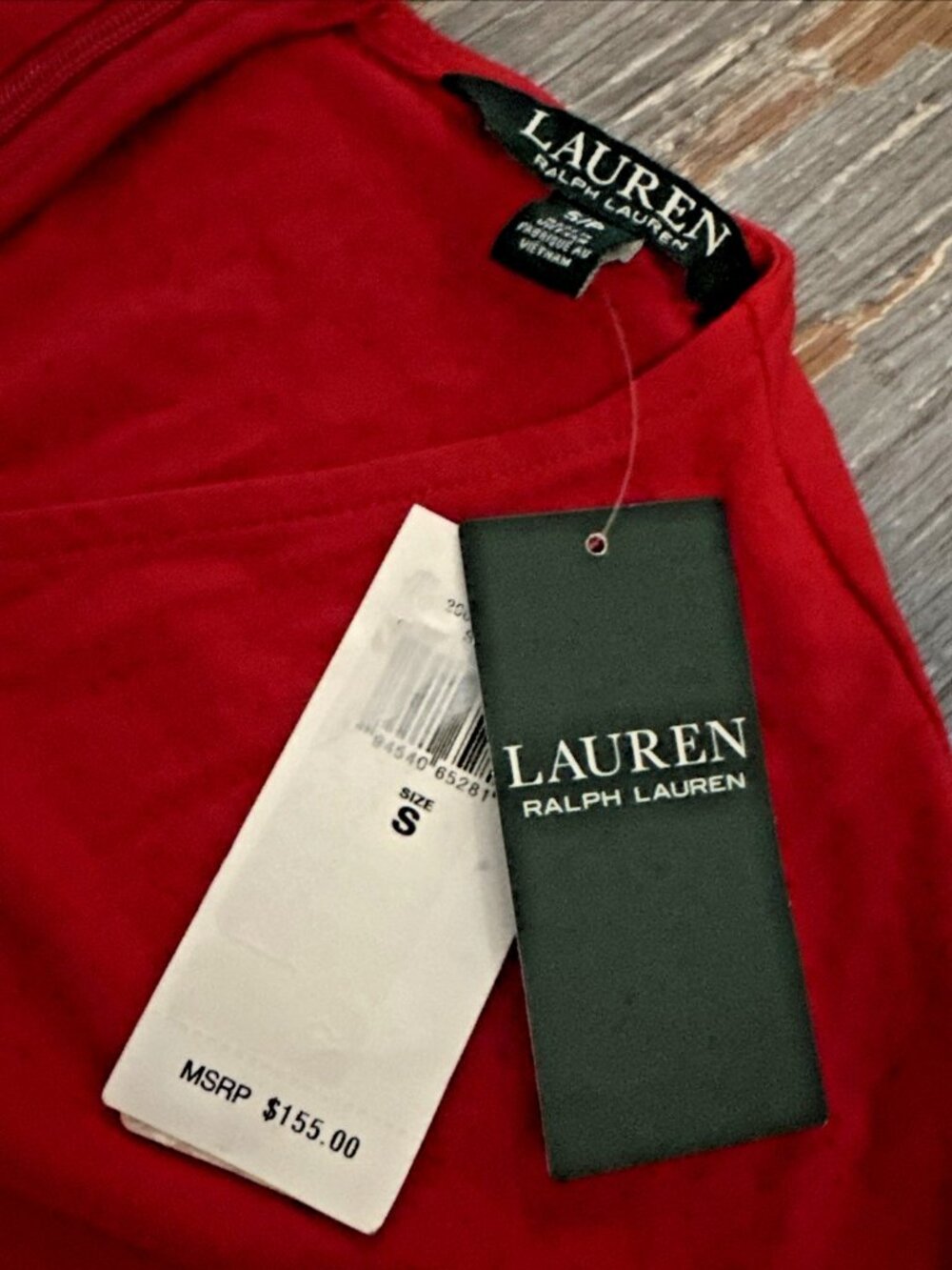 Lauren Ralph Lauren Womens Small Jumpsuit Red V-Neck Open Knit Tapered Zip NEW - Picture 3 of 10